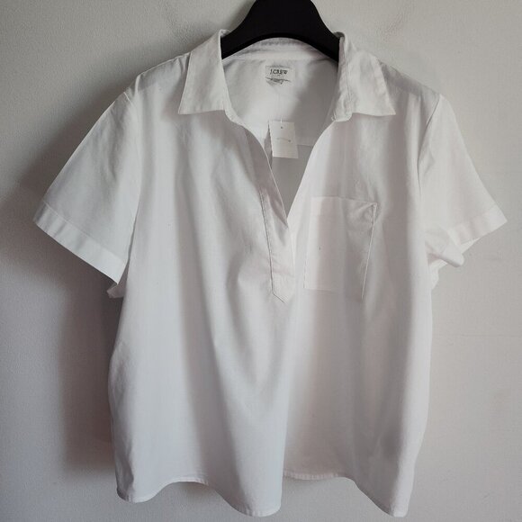 Ladies SZ XXL J Crew Factory White Poplin  Popover - Picture 1 of 4
